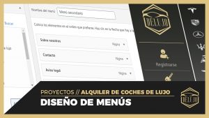 Diseño menús y sidebar en Elementor - DELUJO