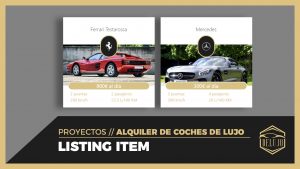 Diseñando el LISTING ITEM de los coches - DELUJO
