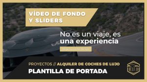 PLANTILLA de PORTADA con SLIDERS y VÍDEO de fondo - DELUJO