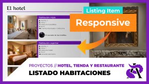 Listing grid de habitaciones + Responsive Listing Item