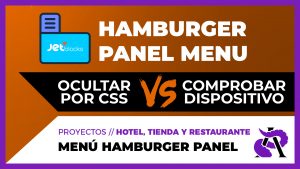 Menú móvil con HAMBURGER PANEL + REFLEXIÓN sobre condiciones de visualización