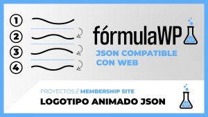 Logotipo animado vectorial con JSON - fórmulaWP