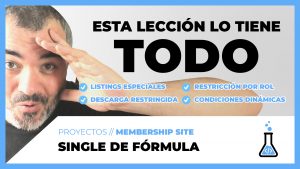 DESCARGAS restringidas, Listings especiales, Restricción por ROL - SESIÓN INTENSIVA con JetEngine y Restrict Content PRO - FormulaWP