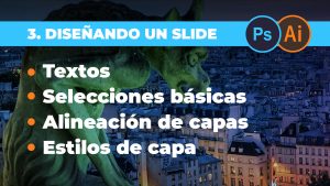 DISEÑANDO un SLIDE - Textos, selecciones básicas, degradados y estilos de capa