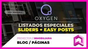 Listados y layouts ESPECIALES en Oxygen con SLIDERS y con Easy Posts