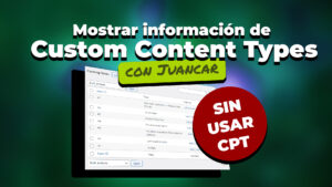 Mostrar información de una publicación de CCT sin crear CPT