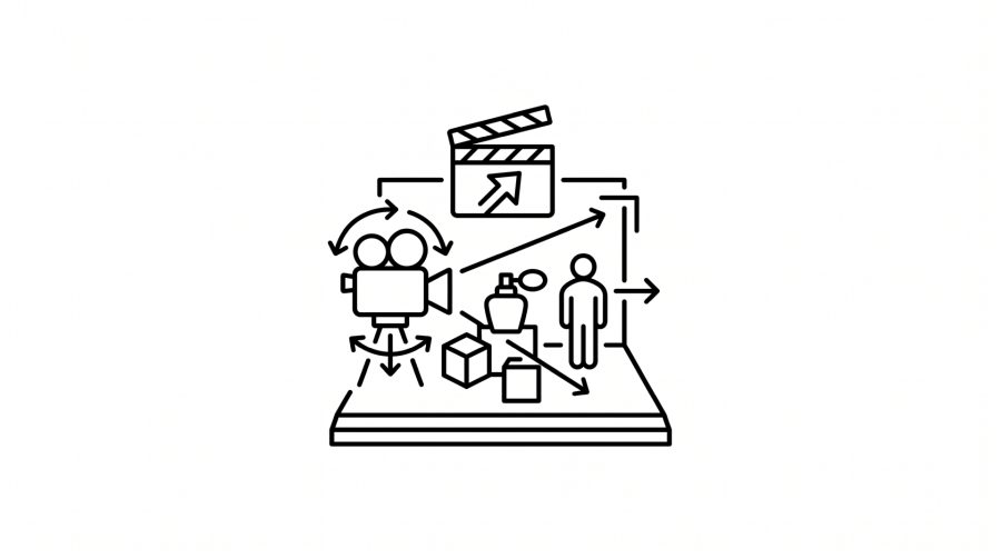 Construimos la composición completa en nuestro plató virtual